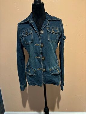Casual Denim Jacket - Blue